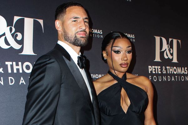 Meg and Klay: Coupled up outside